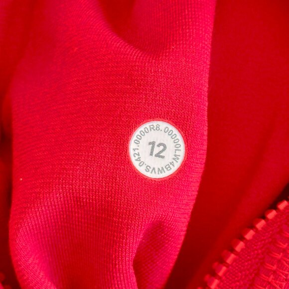 Lululemon Lunar New Year Hooded Define Jacket *Nulu Dark Red W4BWVS Size 12 LNY - Picture 15 of 16